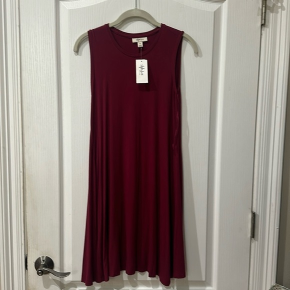 Style & Co S PP Sz 0-2 Sz S plum sleeveless swing dress NWT - Picture 1 of 3